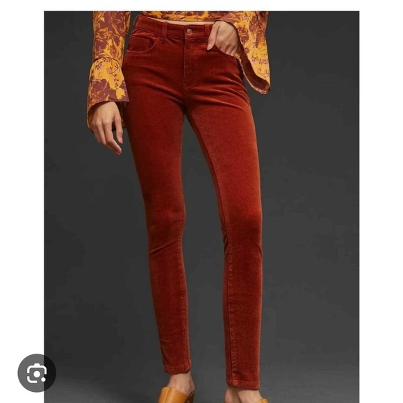Pilcro Pants - Pilcro Rust high waisted Straight Leg Pants autumn